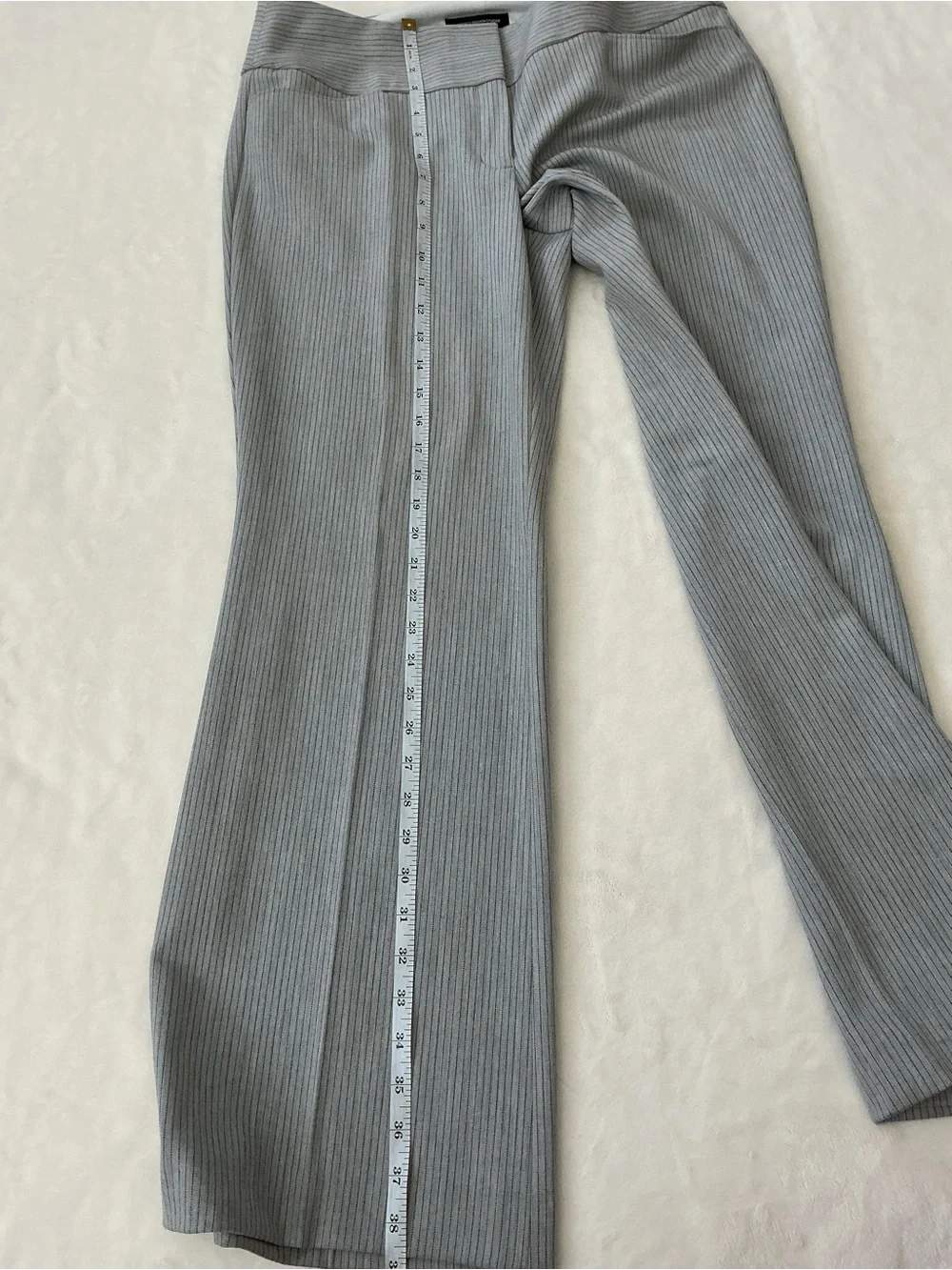 Express Gray Ribbed Boot-Cut Pants - Picture 5 of 7